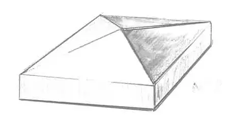 Chapeau de pilier pyramidal en pierre naturelle